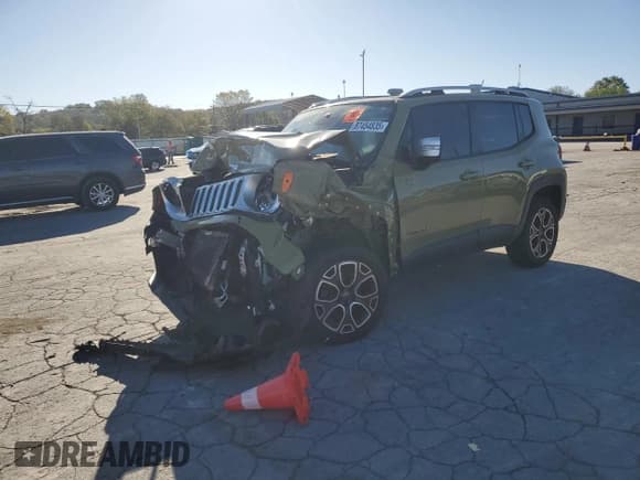 ✅ 2015 Jeep Renegade Limited • VIN: ZACCJBDT9FPC18192 • Lot: 87454835. Listed on Copart with 89,844 mi. Free auction sales archive from the USA and detailed vehicle history report at DreamBid. Image 1.