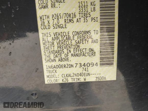 ✅ 2013 Nissan Frontier SL • VIN: 1N6AD0ER2DN734094 • Lot: 42767271. Wystawiony na IAAI z przebiegiem 90 727 mil. Bezpłatny archiwum sprzedaży aukcyjnych z USA i szczegółowy raport historii pojazdu na DreamBid. Zdjęcie 9.