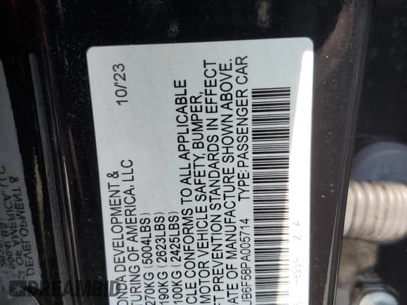 ✅ 2023 Acura TLX w/A-Spec Package • VIN: 19UUB6F58PA005714 • Lot: 65700475. Wystawiony na Copart z przebiegiem 13 221 mil. Bezpłatny archiwum sprzedaży aukcyjnych z USA i szczegółowy raport historii pojazdu na DreamBid. Zdjęcie 12.