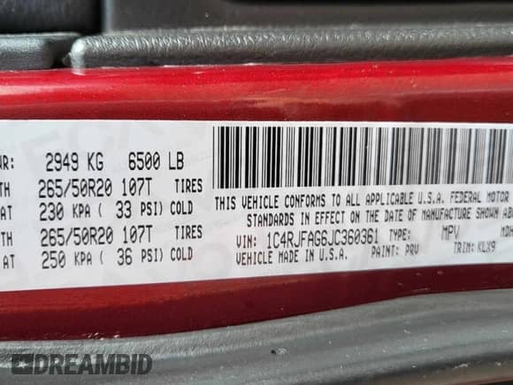 2018 Jeep Grand Cherokee Altitude z VIN 1C4RJFAG6JC360361, wystawiony jako Copart lot #90756185 z przebiegiem 69 472 mil mil oraz Czysty tytuł • Clean title. Historia ofert i sprzedaży dostępna na DreamBid. Obrazek 10.