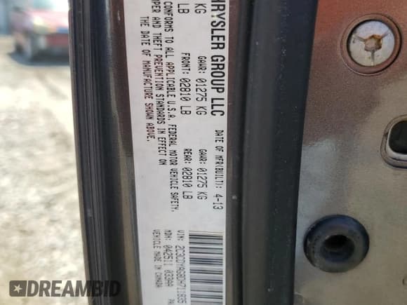 ✅ 2013 Dodge Challenger SXT • VIN: 2C3CDYAG8DH711835 • Lot: 75475274. Wystawiony na Copart z przebiegiem 218 091 mil. Bezpłatny archiwum sprzedaży aukcyjnych z USA i szczegółowy raport historii pojazdu na DreamBid. Zdjęcie 12.