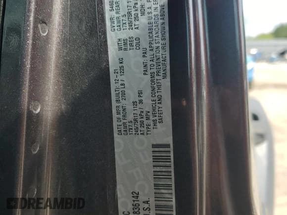 ✅ 2021 Jeep Wrangler Unlimited Sport S • VIN: 1C4HJXDG8MW836142 • Лот: 52791025. Опубликован ранее на Copart с пробегом 47 255 миль. Бесплатный доступ к архиву аукционных продаж из США и подробный отчёт об истории автомобиля на DreamBid. Изображение 15.