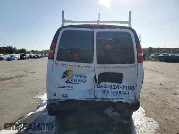 ✅ 2014 Chevrolet Express Cargo • VIN: 1GCWGFBA3E1147865 • Lot: 51949675. Listed on Copart with 128,578 mi. Free auction sales archive from the USA and detailed vehicle history report at DreamBid. Image 6.