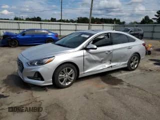 2018 Hyundai Sonata SEL with VIN 5NPE34AF0JH591006, listed as a Copart auction lot 83996265 with 105,966 mi miles and Salvage title. Bid and sale history available at DreamBid. Image 1.