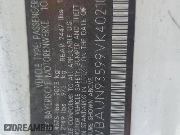 ✅ 2009 BMW 1 Series 135i • VIN: WBAUN93599VK40210 • Лот: 54166905. Опубликован ранее на Copart с пробегом 148 899 миль. Бесплатный доступ к архиву аукционных продаж из США и подробный отчёт об истории автомобиля на DreamBid. Изображение 12.