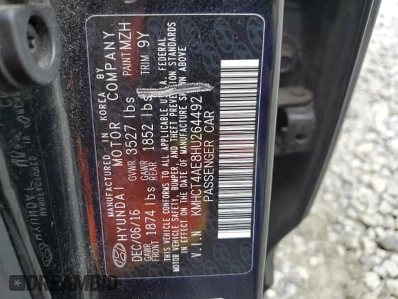 ✅ 2017 Hyundai Accent SE • VIN: KMHCT4AE8HU264492 • Лот: 38153234. Опубликован ранее на Copart с пробегом 86 923 миль. Бесплатный доступ к архиву аукционных продаж из США и подробный отчёт об истории автомобиля на DreamBid. Изображение 12.