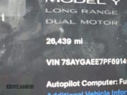 ✅ 2023 Tesla Model Y Long Range • VIN: 7SAYGAEE7PF691499 • Lot: 42038850. Listed on IAAI with 26,439 mi. Free auction sales archive from the USA and detailed vehicle history report at DreamBid. Image 16.