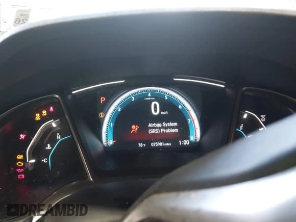 ✅ 2017 Honda Civic EX-L • VIN: 19XFC1F76HE208396 • Lot: 43208450. Listed on IAAI with 75,981 mi. Free auction sales archive from the USA and detailed vehicle history report at DreamBid. Image 7.