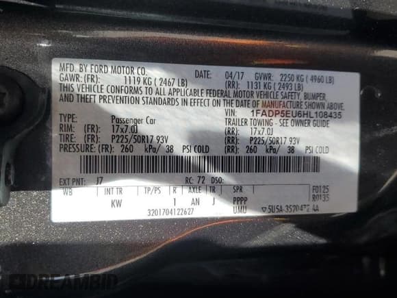 ✅ 2017 Ford C-Max SE • VIN: 1FADP5EU6HL108435 • Lot: 57690125. Wystawiony na Copart z przebiegiem 170 103 mil. Bezpłatny archiwum sprzedaży aukcyjnych z USA i szczegółowy raport historii pojazdu na DreamBid. Zdjęcie 12.