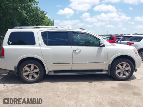 ✅ 2013 Nissan Armada Platinum • VIN: 5N1BA0NF8DN606220 • Lot: 42709251. Listed on IAAI with 119,891 mi. Free auction sales archive from the USA and detailed vehicle history report at DreamBid. Image 13.