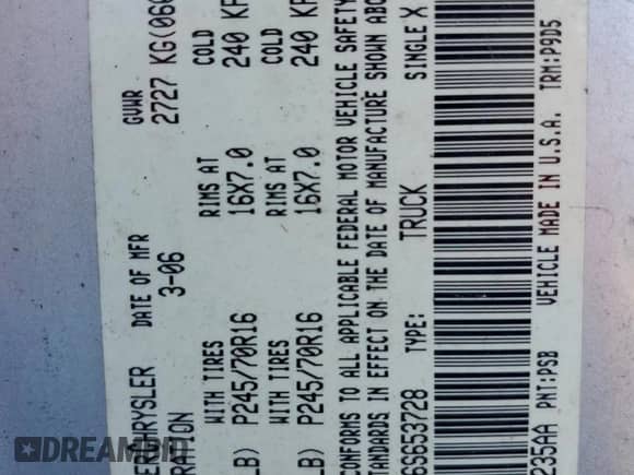 2006 Dodge Dakota ST с VIN 1D7HE22K16S653728, выставлен на аукционе Copart как лот 74314944 с пробегом 175 916 миль миль и Списание • Salvage title. История ставок и продаж доступна на DreamBid. Изображение 12.