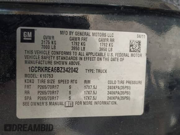 ✅ 2011 Chevrolet Silverado 1500 LS • VIN: 1GCRKREA6BZ342042 • Lot: 42410354. Wystawiony na IAAI z przebiegiem 290 263 mil mil. Skorzystaj z bezpłatnego archiwum sprzedaży aukcyjnych z USA i zobacz szczegółowy raport historii pojazdu na DreamBid. Zdjęcie 9.