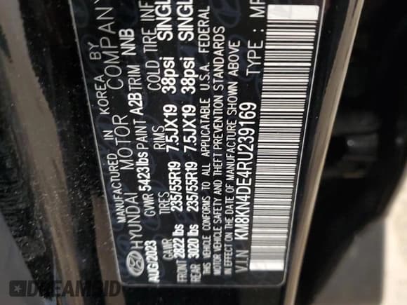 ✅ 2024 Hyundai Ioniq 5 SEL • VIN: KM8KN4DE4RU239169 • Lot: 91102365. Listed on Copart with 39,873 mi. Free auction sales archive from the USA and detailed vehicle history report at DreamBid. Image 13.