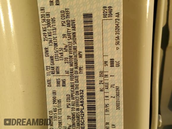 ✅ 2023 Ford Bronco • VIN: 1FMDE5CH2PLA83632 • Lot: 73274023. Listed on Copart with 16,260 mi. Free auction sales archive from the USA and detailed vehicle history report at DreamBid. Image 12.