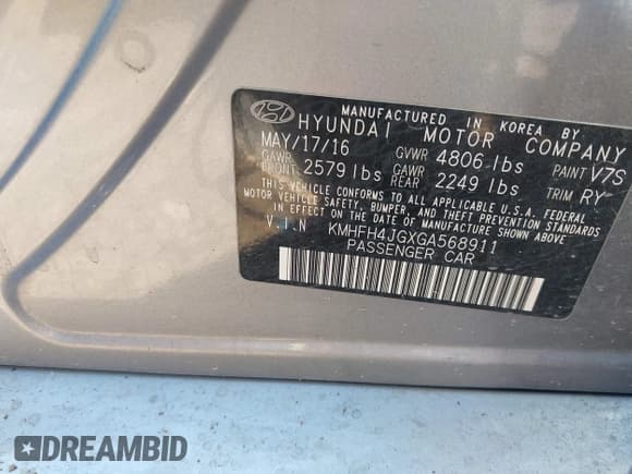 ✅ 2016 Hyundai Azera Limited • VIN: KMHFH4JGXGA568911 • Лот: 41428434. Опубликован ранее на IAAI с пробегом 158 202 миль. Бесплатный доступ к архиву аукционных продаж из США и подробный отчёт об истории автомобиля на DreamBid. Изображение 9.