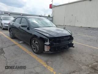 2024 Hyundai Elantra SEL with VIN KMHLS4DG4RU688687, listed as a IAAI auction lot 43081105 with 27,517 mi miles and . Bid and sale history available at DreamBid. Image 1.