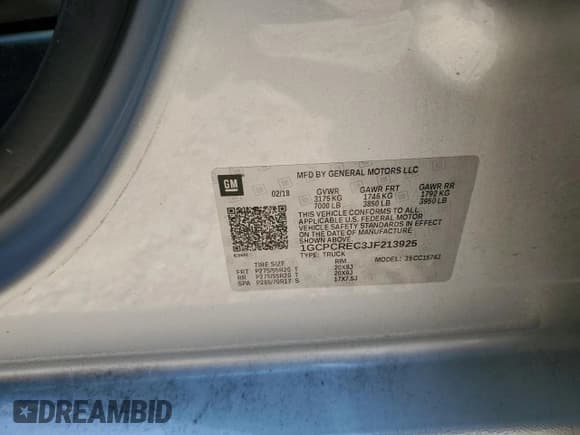 ✅ 2018 Chevrolet Silverado 1500 LT • VIN: 1GCPCREC3JF213925 • Lot: 67103195. Wystawiony na Copart z przebiegiem 203 786 mil. Bezpłatny archiwum sprzedaży aukcyjnych z USA i szczegółowy raport historii pojazdu na DreamBid. Zdjęcie 12.