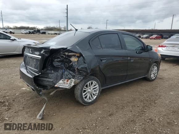 ✅ 2023 Mitsubishi Mirage SE • VIN: ML32FVFJ3PHF06556 • Lot: 85017264. Wystawiony na Copart z przebiegiem 34 585 mil. Bezpłatny archiwum sprzedaży aukcyjnych z USA i szczegółowy raport historii pojazdu na DreamBid. Zdjęcie 3.