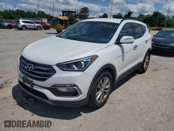 ✅ 2017 Hyundai Santa Fe 2.0T • VIN: 5XYZU3LA7HG390540 • Лот: 63862624. Опубликован ранее на Copart с пробегом 91 602 миль. Бесплатный доступ к архиву аукционных продаж из США и подробный отчёт об истории автомобиля на DreamBid. Изображение 1.