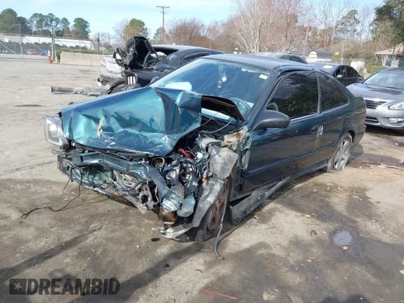 ✅ 1998 Honda Civic DX • VIN: 1HGEJ6220WL049678 • Lot: 41650084. Listed on IAAI with 91,011 mi. Free auction sales archive from the USA and detailed vehicle history report at DreamBid. Image 2.