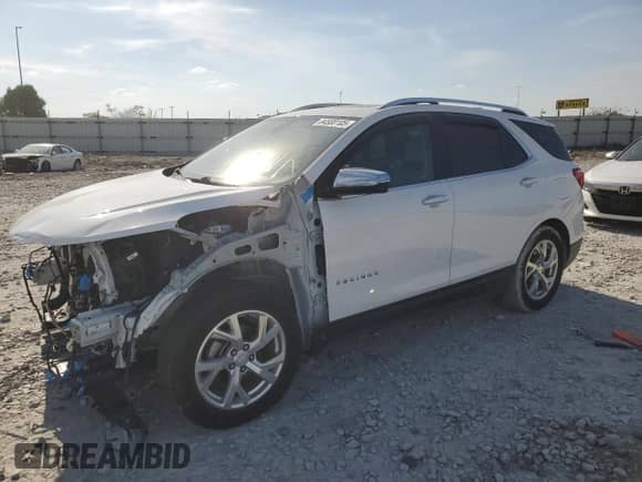 2018 Chevrolet Equinox Premier с VIN 3GNAXPEU1JL164020, выставлен на аукционе Copart как лот 84580105 с пробегом 52 219 миль миль и Списание • Salvage title. История ставок и продаж доступна на DreamBid. Изображение 1.