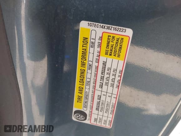 ✅ 2008 GMC Sierra 1500 Work Truck • VIN: 1GTEC14X38Z162223 • Лот: 43357313. Опубликован ранее на IAAI с пробегом Не указан. Бесплатный доступ к архиву аукционных продаж из США и подробный отчёт об истории автомобиля на DreamBid. Изображение 9.