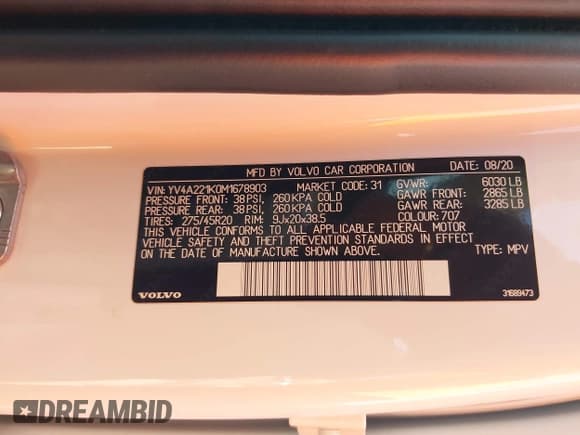 ✅ 2021 Volvo XC90 Momentum • VIN: YV4A221K0M1678903 • Lot: 43208580. Wystawiony na IAAI z przebiegiem 77 593 mil. Bezpłatny archiwum sprzedaży aukcyjnych z USA i szczegółowy raport historii pojazdu na DreamBid. Zdjęcie 9.