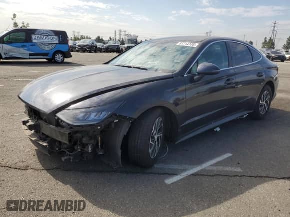 ✅ 2020 Hyundai Sonata Blue • VIN: KMHL24JJ1LA015266 • Лот: 81714165. Опубликован ранее на Copart с пробегом 118 939 миль. Бесплатный доступ к архиву аукционных продаж из США и подробный отчёт об истории автомобиля на DreamBid. Изображение 1.