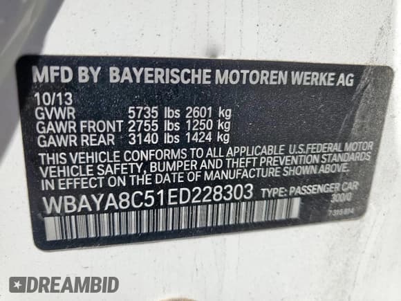 ✅ 2014 BMW 7 Series 750i • VIN: WBAYA8C51ED228303 • Lot: 50027605. Wystawiony na Copart z przebiegiem 91 419 mil. Bezpłatny archiwum sprzedaży aukcyjnych z USA i szczegółowy raport historii pojazdu na DreamBid. Zdjęcie 12.