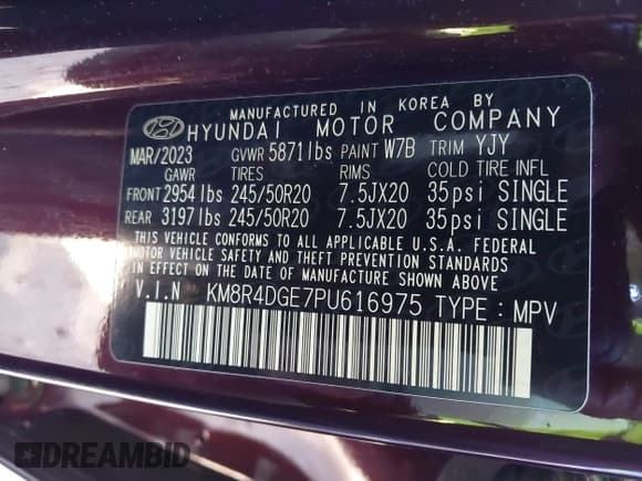 ✅ 2023 Hyundai Palisade SEL • VIN: KM8R4DGE7PU616975 • Лот: 41448302. Опубликован ранее на IAAI с пробегом 22 576 миль. Бесплатный доступ к архиву аукционных продаж из США и подробный отчёт об истории автомобиля на DreamBid. Изображение 9.