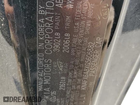 ✅ 2016 Kia Forte EX • VIN: KNAFX6A8XG5606882 • Lot: 68116735. Listed on Copart with 54,383 mi. Free auction sales archive from the USA and detailed vehicle history report at DreamBid. Image 12.