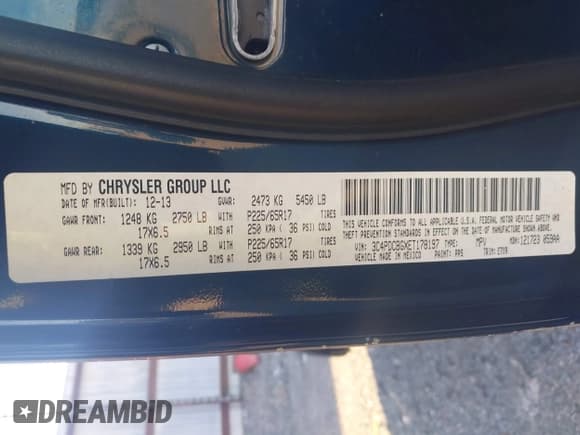 ✅ 2014 Dodge Journey SXT • VIN: 3C4PDCBGXET178197 • Lot: 43607930. Wystawiony na IAAI z przebiegiem 175 135 mil. Bezpłatny archiwum sprzedaży aukcyjnych z USA i szczegółowy raport historii pojazdu na DreamBid. Zdjęcie 9.