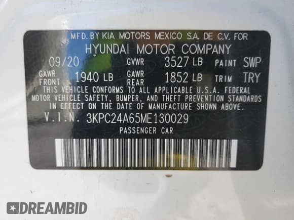 2021 Hyundai Accent SE z VIN 3KPC24A65ME130029, wystawiony jako Copart lot #39375814 z przebiegiem 61 287 mil mil oraz . Historia ofert i sprzedaży dostępna na DreamBid. Obrazek 12.