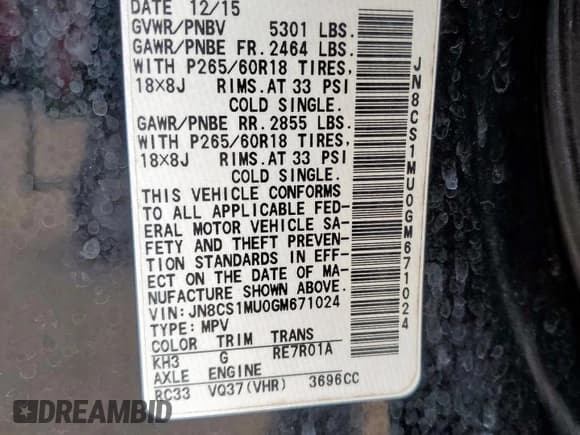 ✅ 2016 Infiniti QX70 • VIN: JN8CS1MU0GM671024 • Лот: 82002975. Опубликован ранее на Copart с пробегом 105 887 миль. Бесплатный доступ к архиву аукционных продаж из США и подробный отчёт об истории автомобиля на DreamBid. Изображение 13.