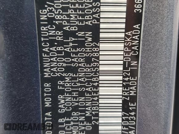 ✅ 2011 Toyota Corolla L • VIN: 2T1BU4EE4BC597882 • Lot: 91207275. Listed on Copart with 152,789 mi. Free auction sales archive from the USA and detailed vehicle history report at DreamBid. Image 13.