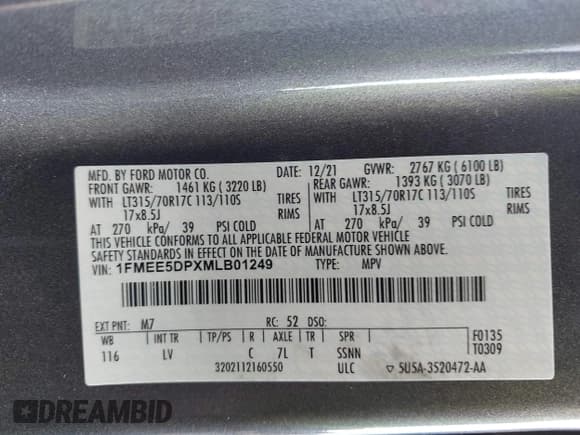 ✅ 2021 Ford Bronco Big Bend • VIN: 1FMEE5DPXMLB01249 • Lot: 43306001. Wystawiony na IAAI z przebiegiem 25 952 mil. Bezpłatny archiwum sprzedaży aukcyjnych z USA i szczegółowy raport historii pojazdu na DreamBid. Zdjęcie 9.