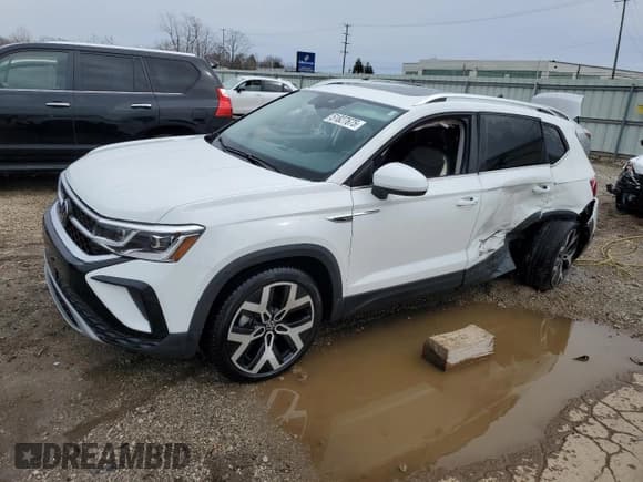 ✅ 2023 Volkswagen Taos SEL • VIN: 3VV2X7B29PM334788 • Lot: 51827675. Listed on Copart with 18,460 mi. Free auction sales archive from the USA and detailed vehicle history report at DreamBid. Image 1.