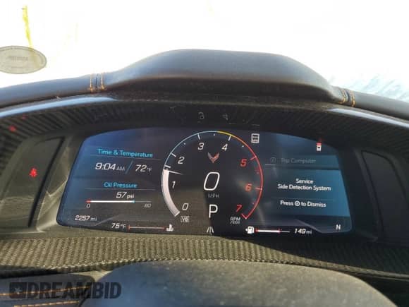 2021 Chevrolet Corvette 3LT с VIN 1G1YC3D45M5101318, выставлен на аукционе Copart как лот 75191414 с пробегом 2 257 миль миль и На запчасти • Non repairable. История ставок и продаж доступна на DreamBid. Изображение 9.