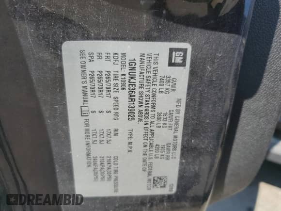 2010 Chevrolet Suburban LT z VIN 1GNUKJE36AR139025, wystawiony jako Copart lot #80656865 z przebiegiem 201 955 mil mil oraz Czysty tytuł • Clean title. Historia ofert i sprzedaży dostępna na DreamBid. Obrazek 13.