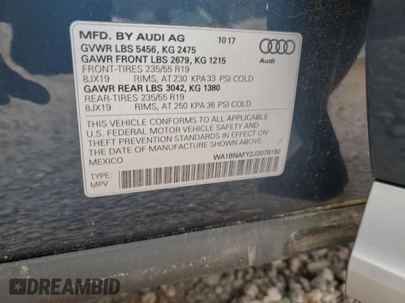 ✅ 2018 Audi Q5 Premium Plus • VIN: WA1BNAFY2J2078180 • Lot: 92754765. Wystawiony na Copart z przebiegiem 114 197 mil. Bezpłatny archiwum sprzedaży aukcyjnych z USA i szczegółowy raport historii pojazdu na DreamBid. Zdjęcie 12.