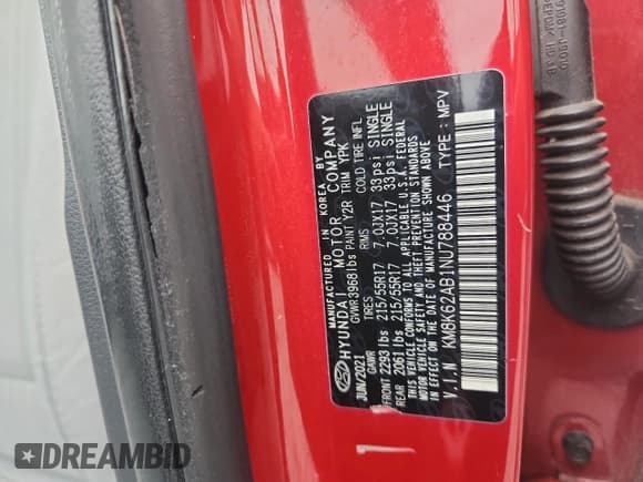 ✅ 2022 Hyundai Kona SEL • VIN: KM8K62AB1NU788446 • Лот: 81774645. Опубликован ранее на Copart с пробегом 68 030 миль. Бесплатный доступ к архиву аукционных продаж из США и подробный отчёт об истории автомобиля на DreamBid. Изображение 12.