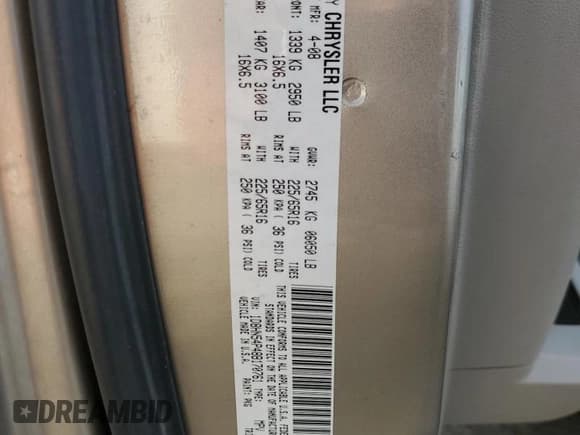 ✅ 2008 Dodge Grand Caravan SXT • VIN: 1D8HN54P48B170761 • Лот: 92248085. Опубликован ранее на Copart с пробегом 161 579 миль. Бесплатный доступ к архиву аукционных продаж из США и подробный отчёт об истории автомобиля на DreamBid. Изображение 13.