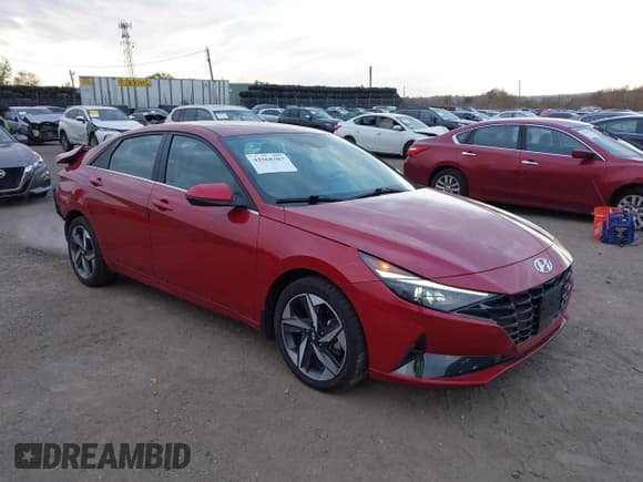 ✅ 2023 Hyundai Elantra Limited • VIN: KMHLN4AJ9PU041674 • Lot: 43568202. Listed on IAAI with 76,230 mi. Free auction sales archive from the USA and detailed vehicle history report at DreamBid. Image 1.