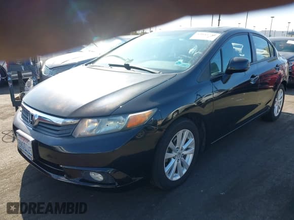 ✅ 2012 Honda Civic EX-L • VIN: 2HGFB2F93CH555676 • Lot: 43645737. Listed on IAAI with 134,196 mi. Free auction sales archive from the USA and detailed vehicle history report at DreamBid. Image 2.