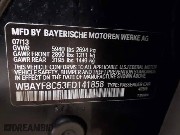 ✅ 2014 BMW 7 Series ALPINA B7 xDrive • VIN: WBAYF8C53ED141858 • Lot: 40987098. Wystawiony na IAAI z przebiegiem 128 404 mil. Bezpłatny archiwum sprzedaży aukcyjnych z USA i szczegółowy raport historii pojazdu na DreamBid. Zdjęcie 9.