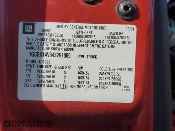 2004 Chevrolet Silverado 1500 Work Truck z VIN 1GCEK14V64Z291889, wystawiony jako Copart lot #78183454 z przebiegiem 200 109 mil mil oraz Szkoda całkowita • Salvage title. Historia ofert i sprzedaży dostępna na DreamBid. Obrazek 13.