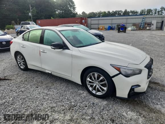 ✅ 2023 Infiniti Q50 Red Sport 400 • VIN: JN1FV7DP7PM570319 • Lot: 62408845. Listed on Copart with 49,077 mi. Free auction sales archive from the USA and detailed vehicle history report at DreamBid. Image 4.