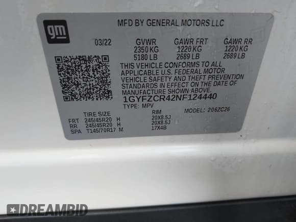 ✅ 2022 Cadillac XT4 FWD Premium Luxury • VIN: 1GYFZCR42NF124440 • Lot: 41183073. Listed on IAAI with 47,763 mi. Free auction sales archive from the USA and detailed vehicle history report at DreamBid. Image 9.