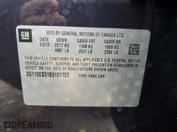 ✅ 2014 Chevrolet Impala LTZ • VIN: 2G1155S31E9101757 • Лот: 78609784. Опубликован ранее на Copart с пробегом 122 542 миль. Бесплатный доступ к архиву аукционных продаж из США и подробный отчёт об истории автомобиля на DreamBid. Изображение 12.