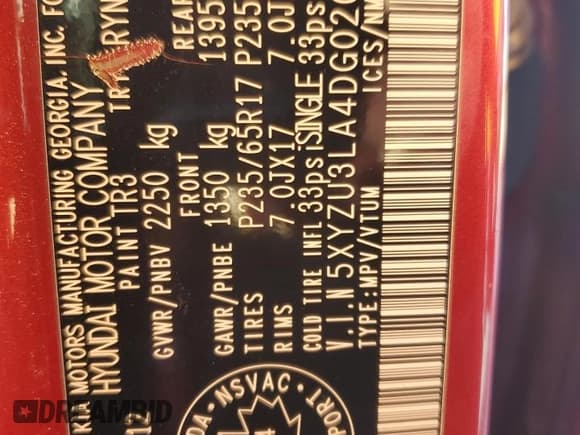 ✅ 2013 Hyundai Santa Fe Sport • VIN: 5XYZU3LA4DG020558 • Lot: 90250505. Listed on Copart with 185,942 mi. Free auction sales archive from the USA and detailed vehicle history report at DreamBid. Image 12.